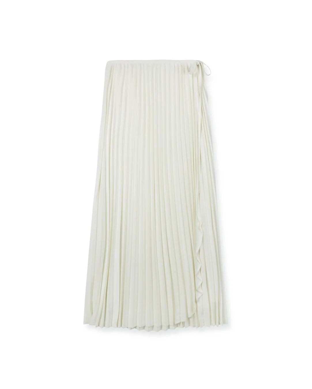 Accordion Pleat Side Wrap Skirt
