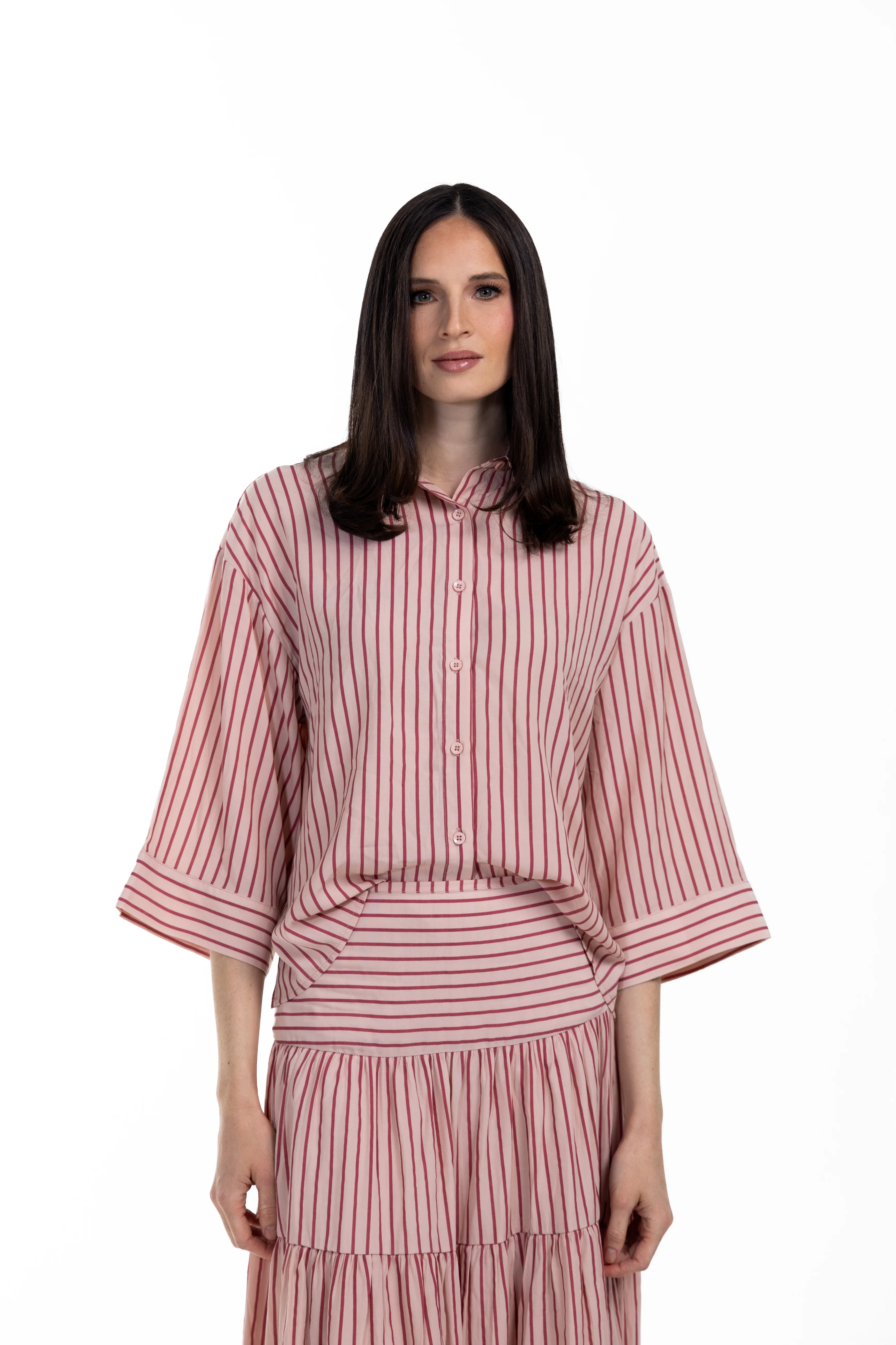 Addie Stripe Poplin Maxi Skirt - Image 3