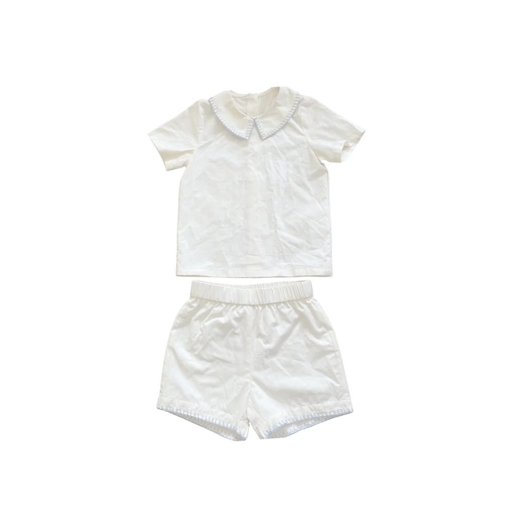 Alveron - Pointy Collar Shirt And Shorts