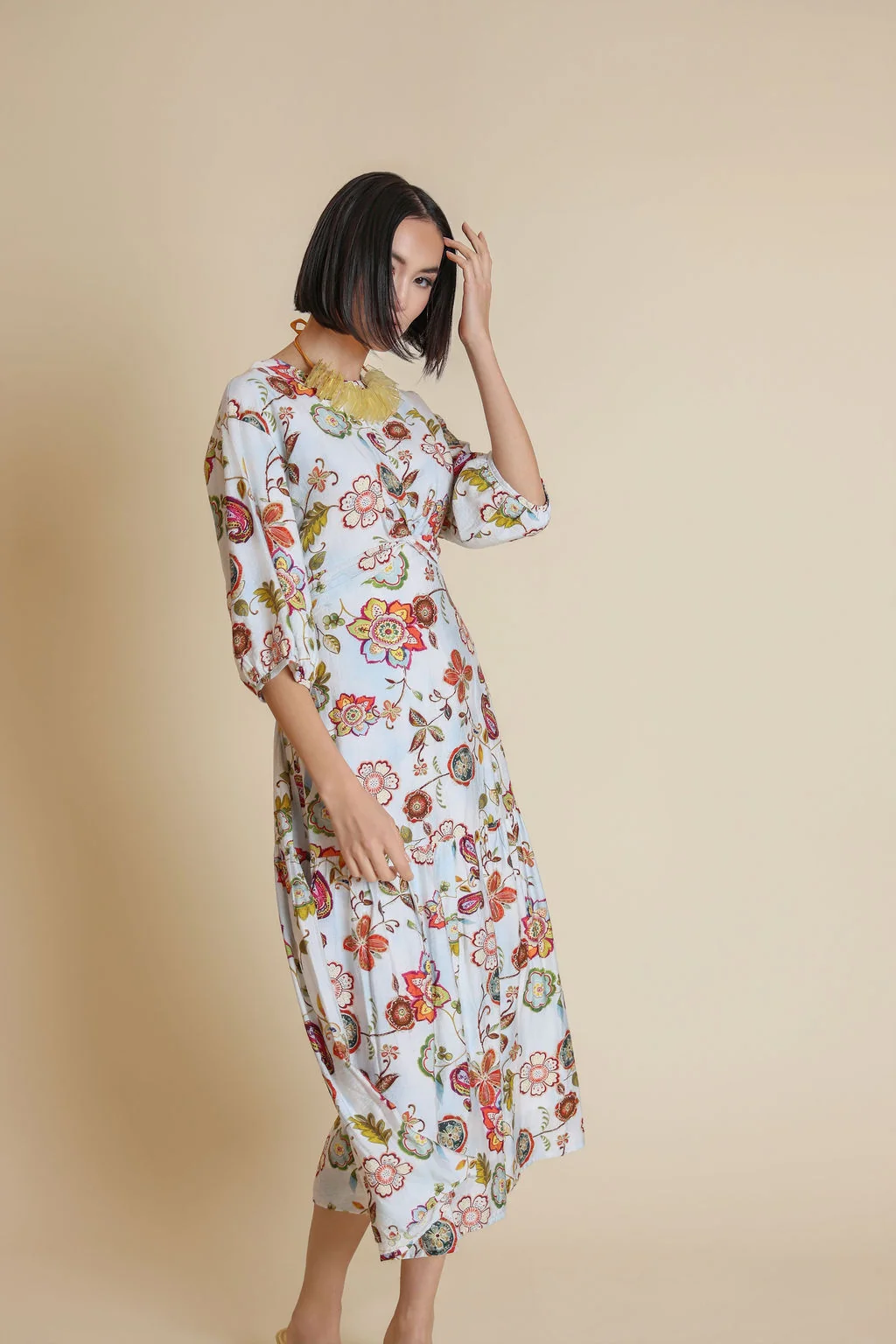 Bold Print Linen dress - Image 4