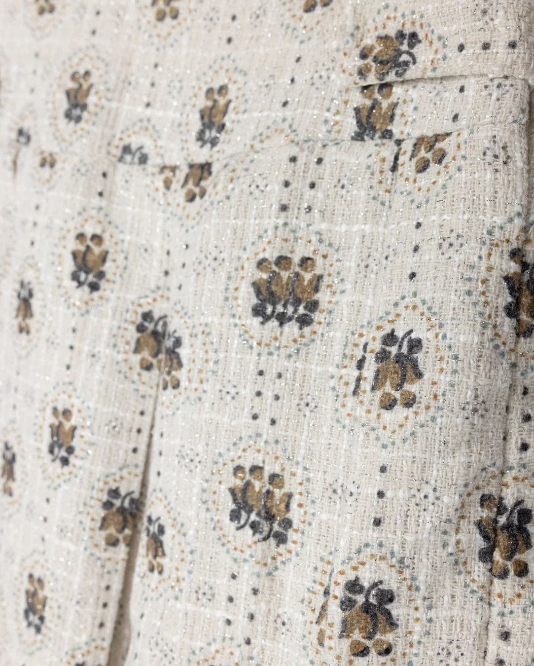 Breed Shimmer Floral Printed Pleated Skirt - Image 2