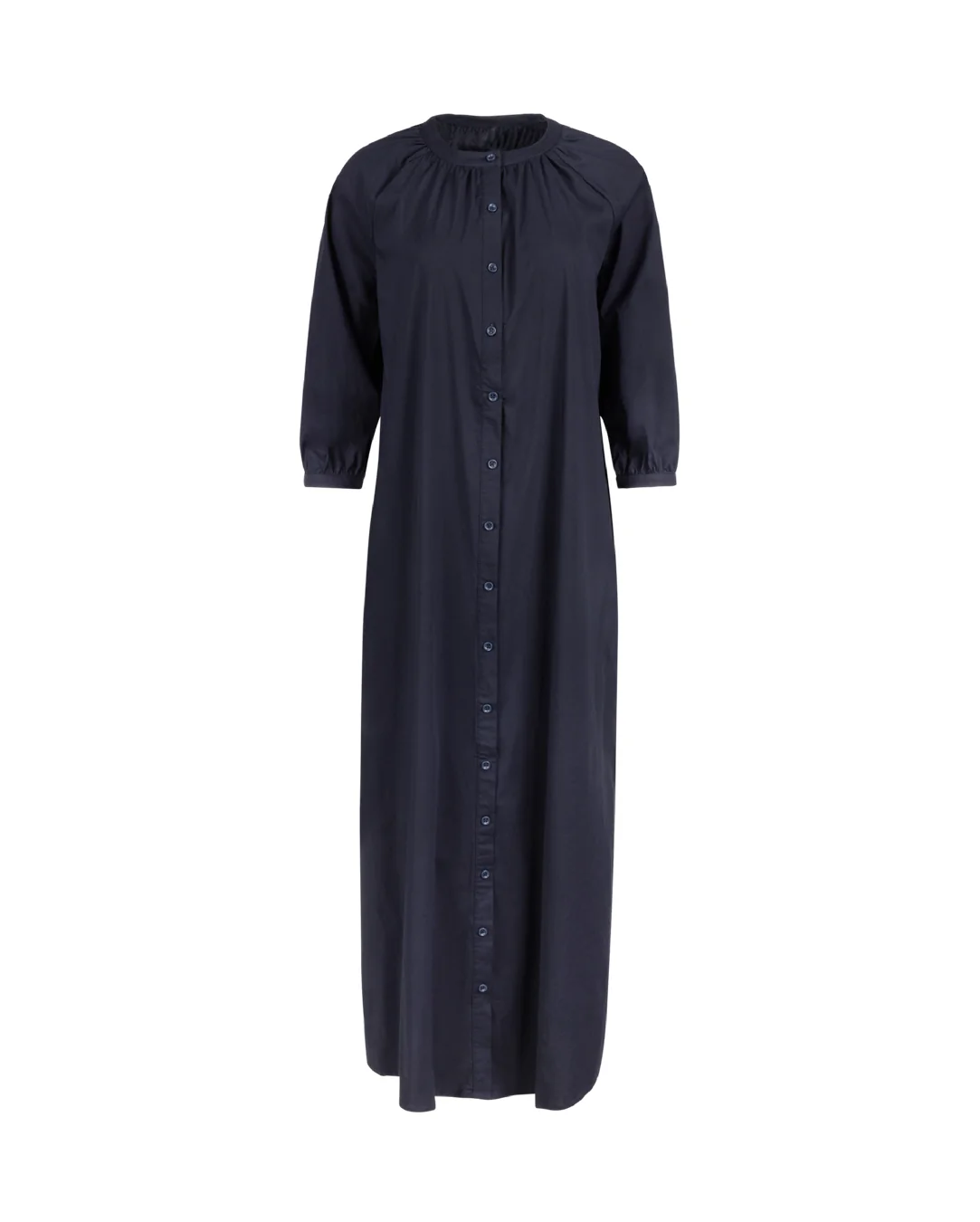 Bubble Sleeve Button Down Dress