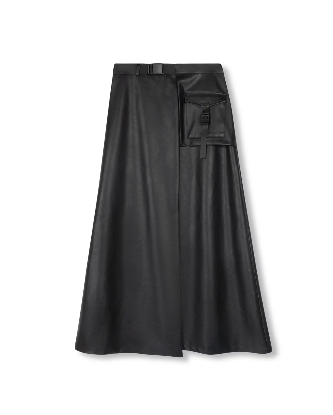 Buckle Leather Skirt - Image 3