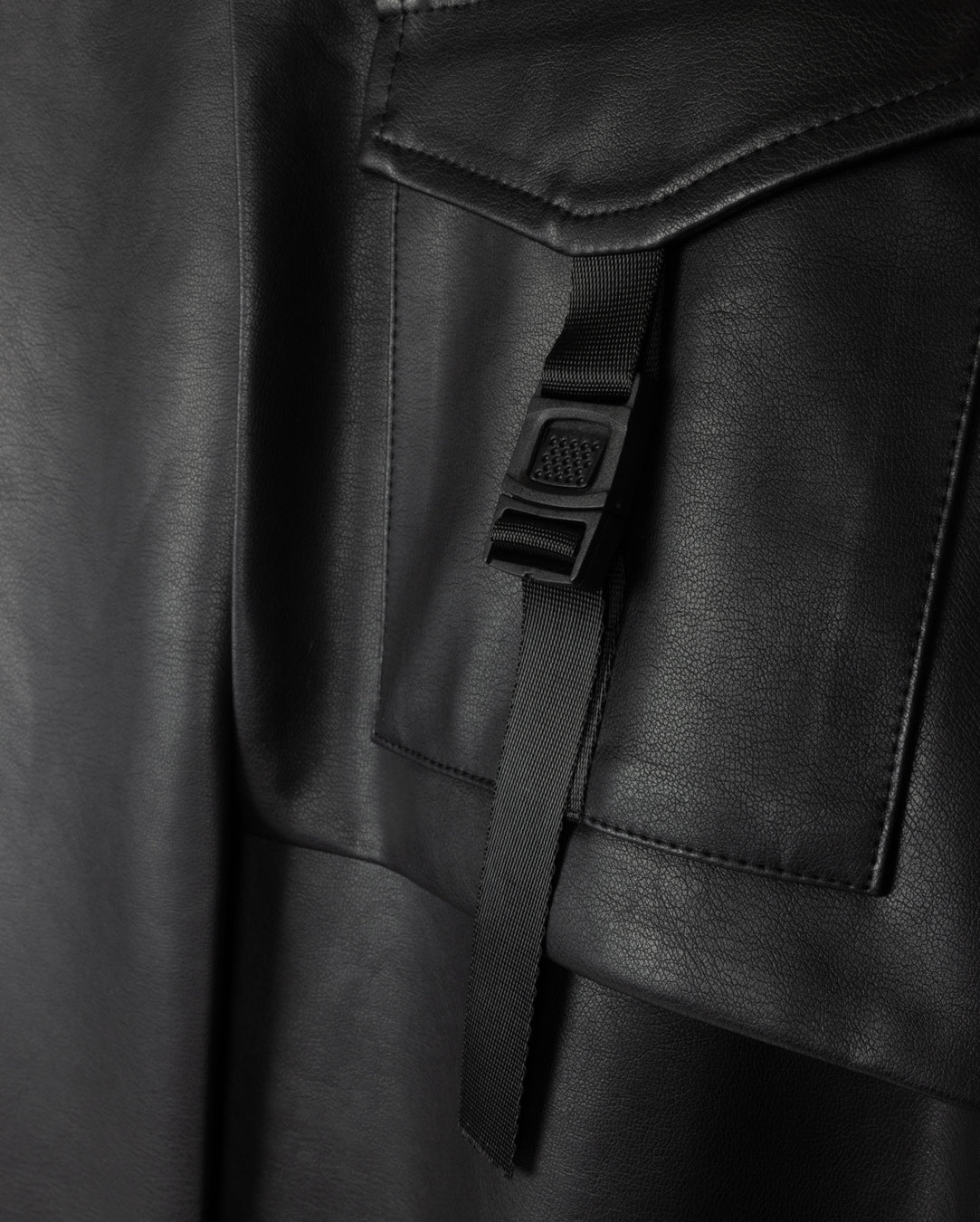 Buckle Leather Skirt - Image 4