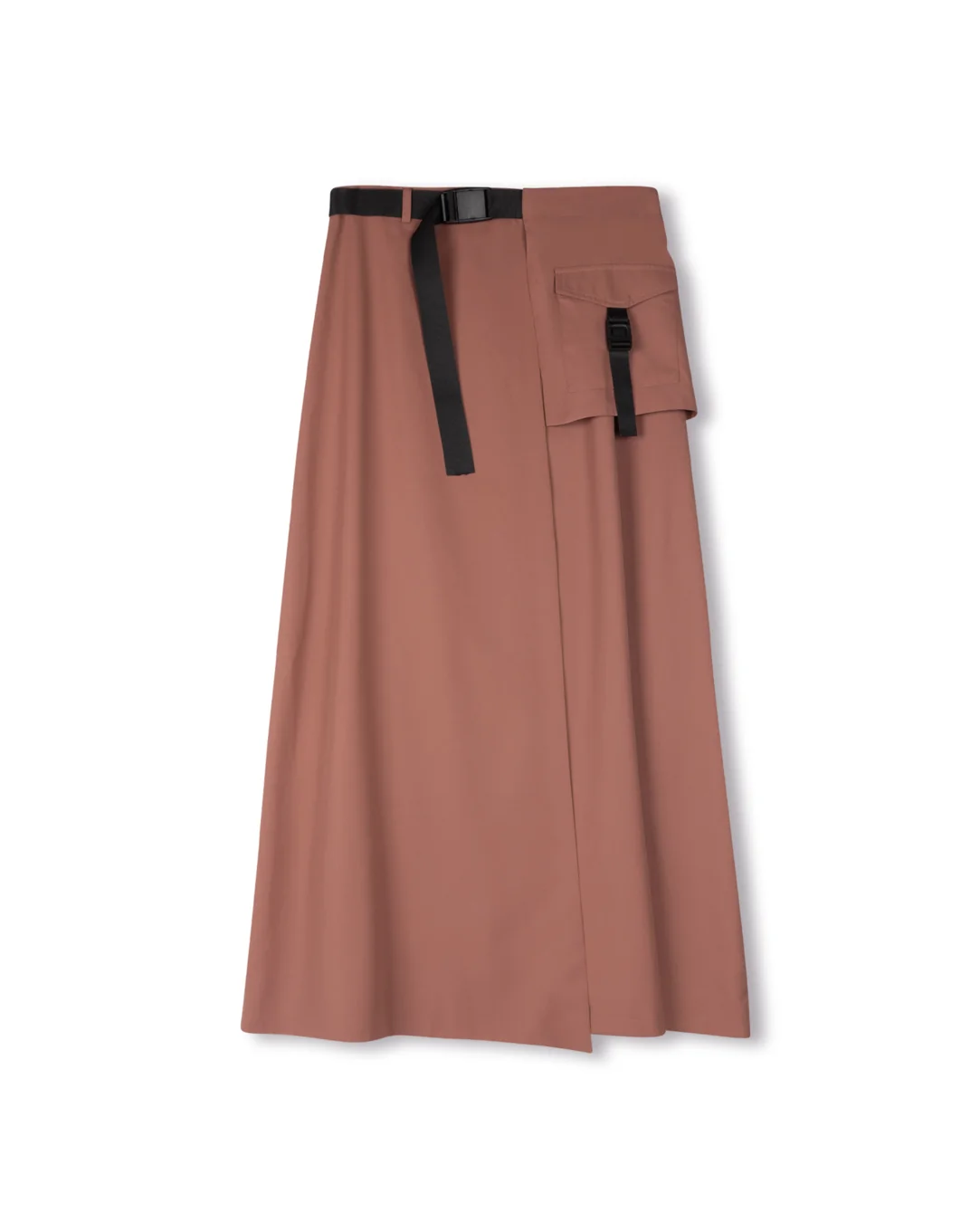 Buckle Nylon Skirt