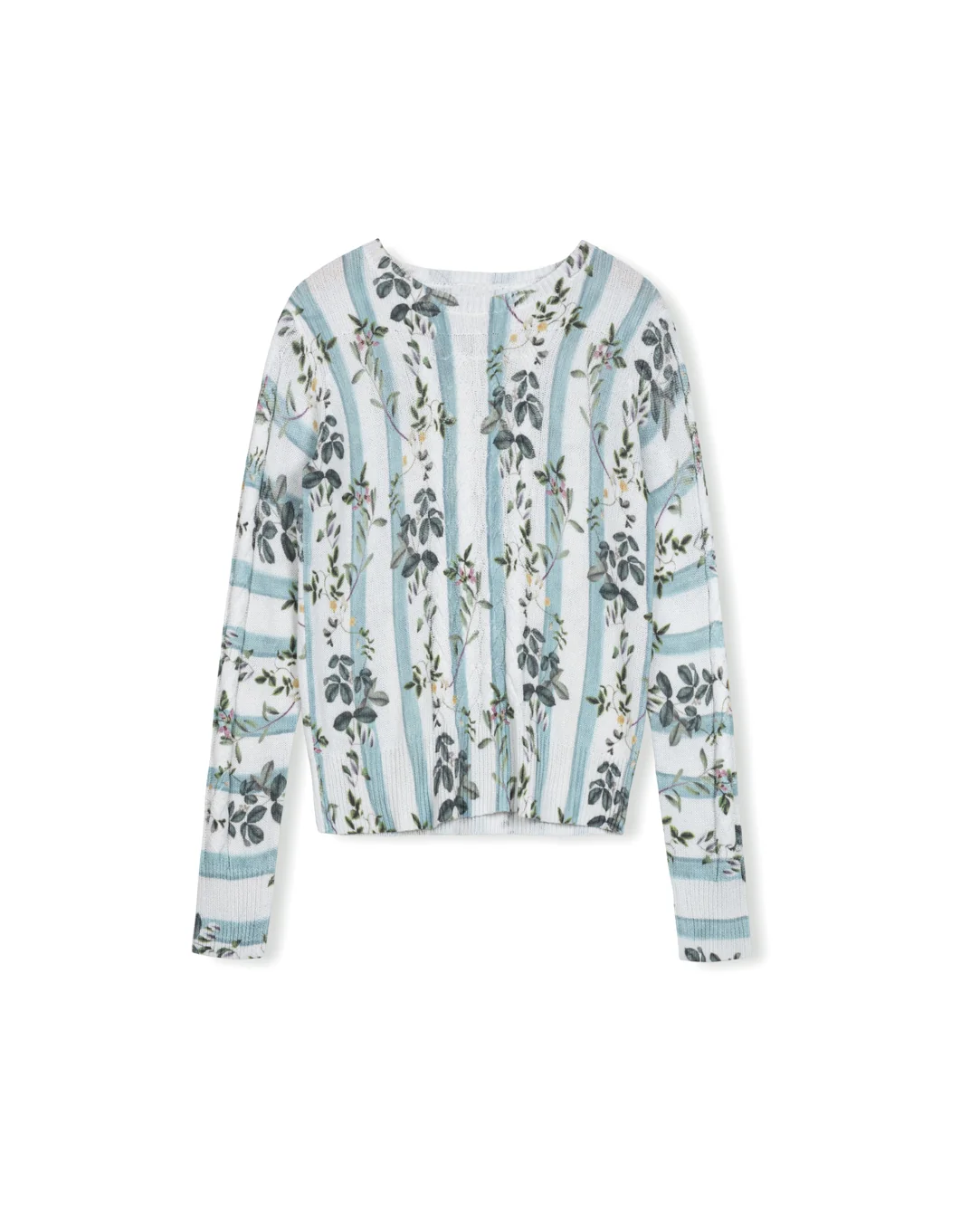 Cable Knit Printed Sweater - Image 4