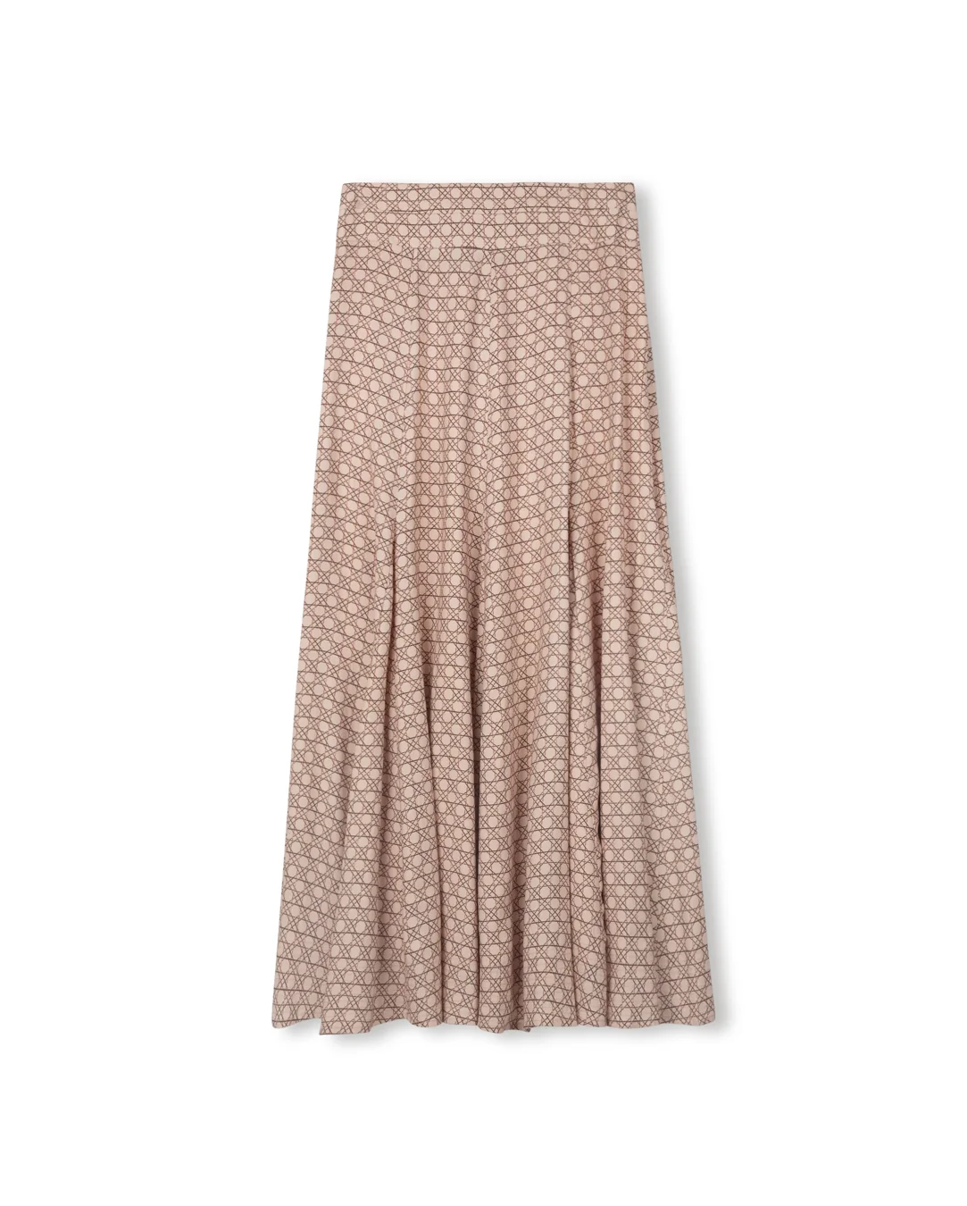 Cane Printed Flowy Maxi Skirt