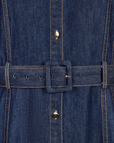 Chambray Seam Detailed Dress - Image 2