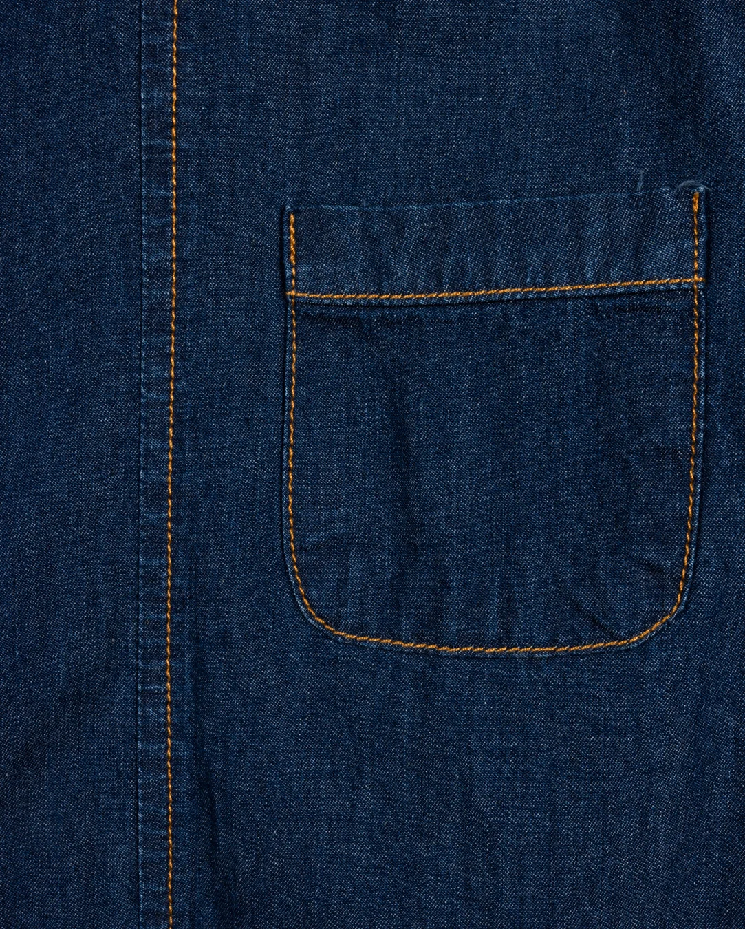 Chambray Topstitched Blouse - Image 2