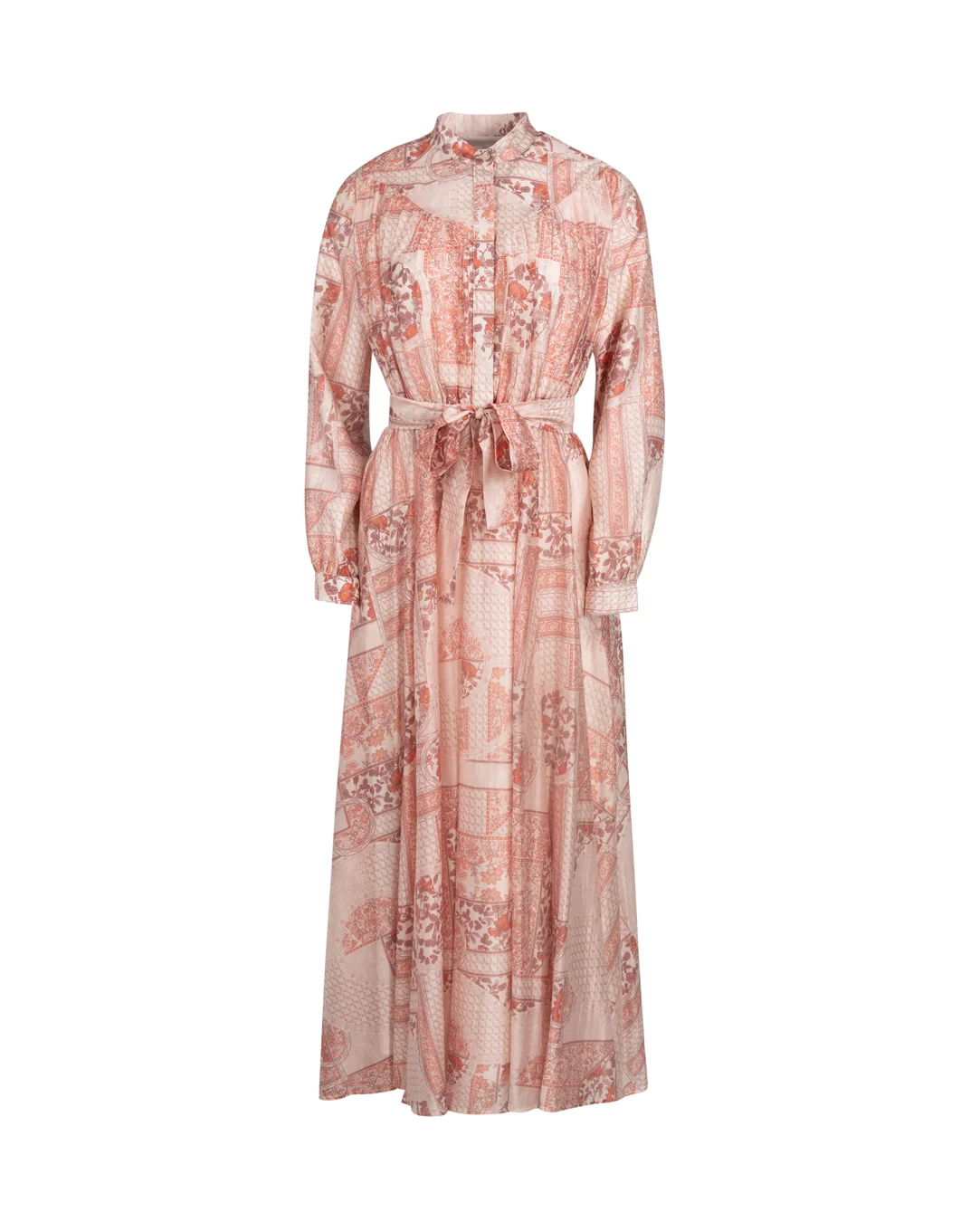 Chiffon Floral Print Waisted Dress - Image 3