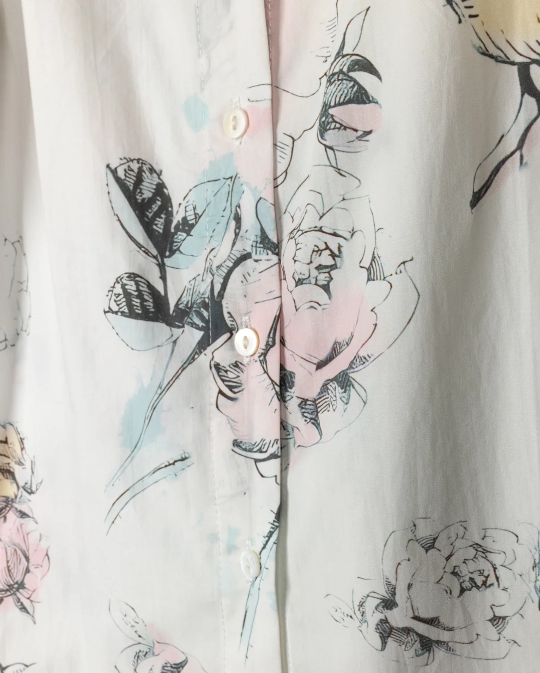 Cindy Floral Printed Pastel Blouse - Image 2
