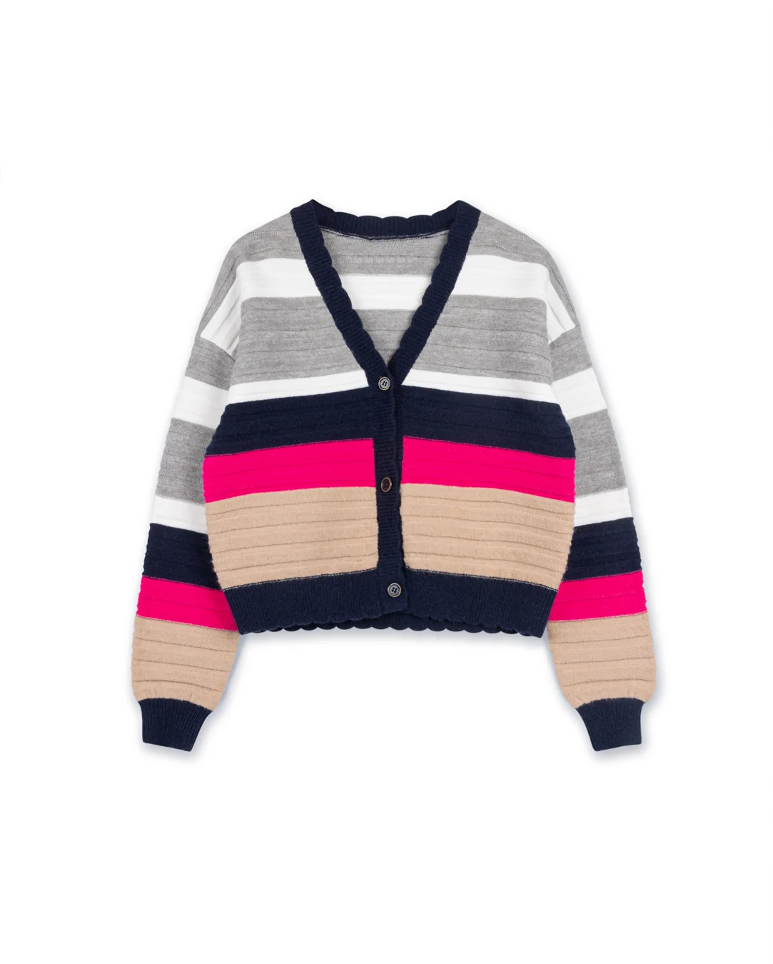 Colorful Stripe Knit cardigan