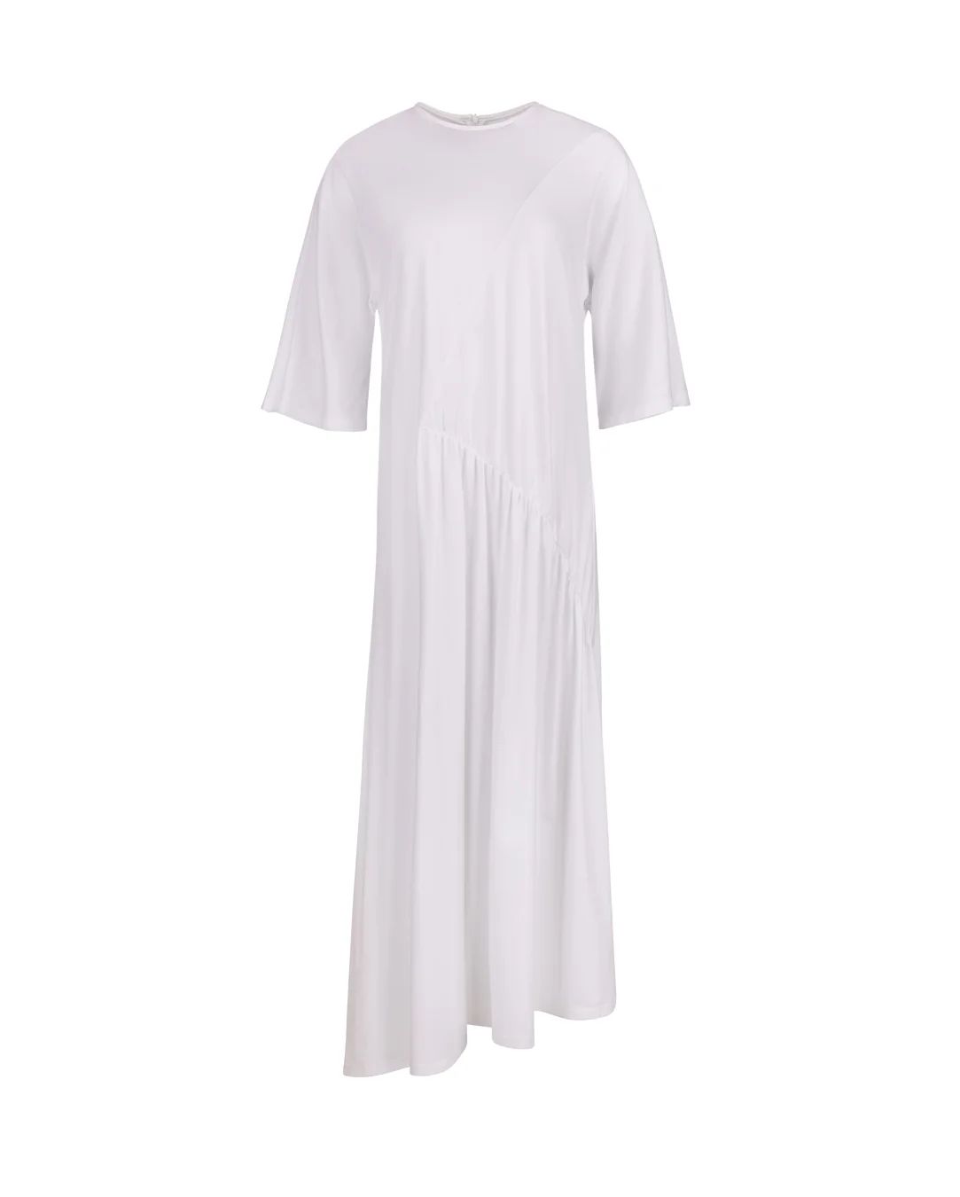 Cotton Smock Diagonal Waist Dress - Image 3
