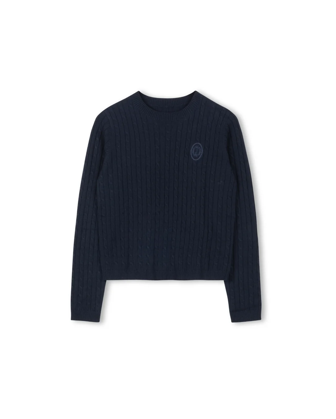 Crest Detailed Cable Knit Sweater - Image 3