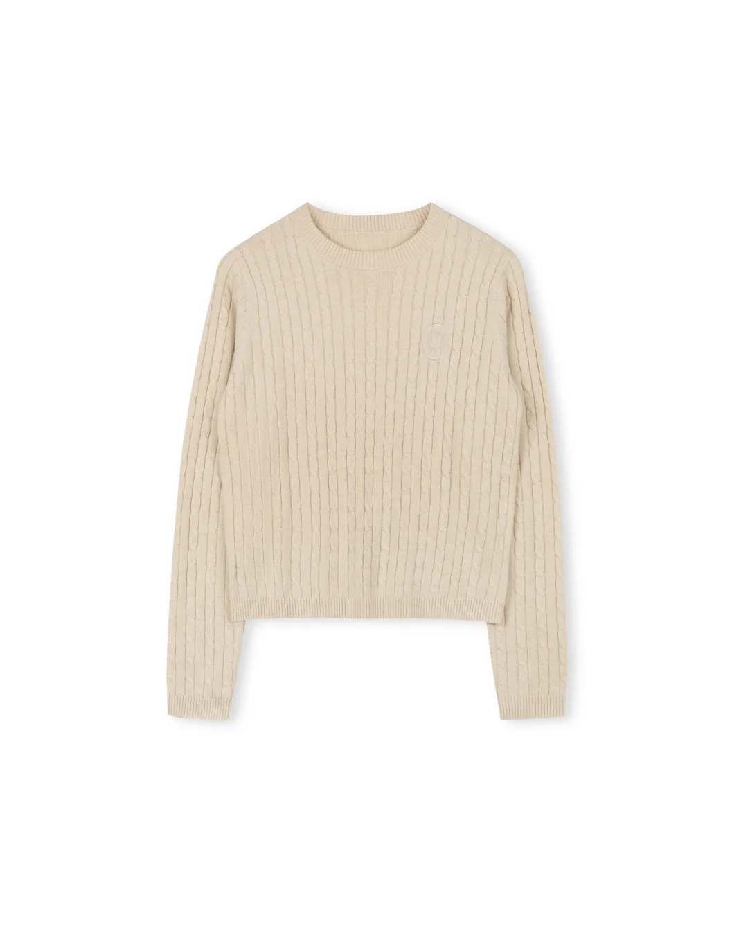 Crest Detailed Cable Knit Sweater - Image 5