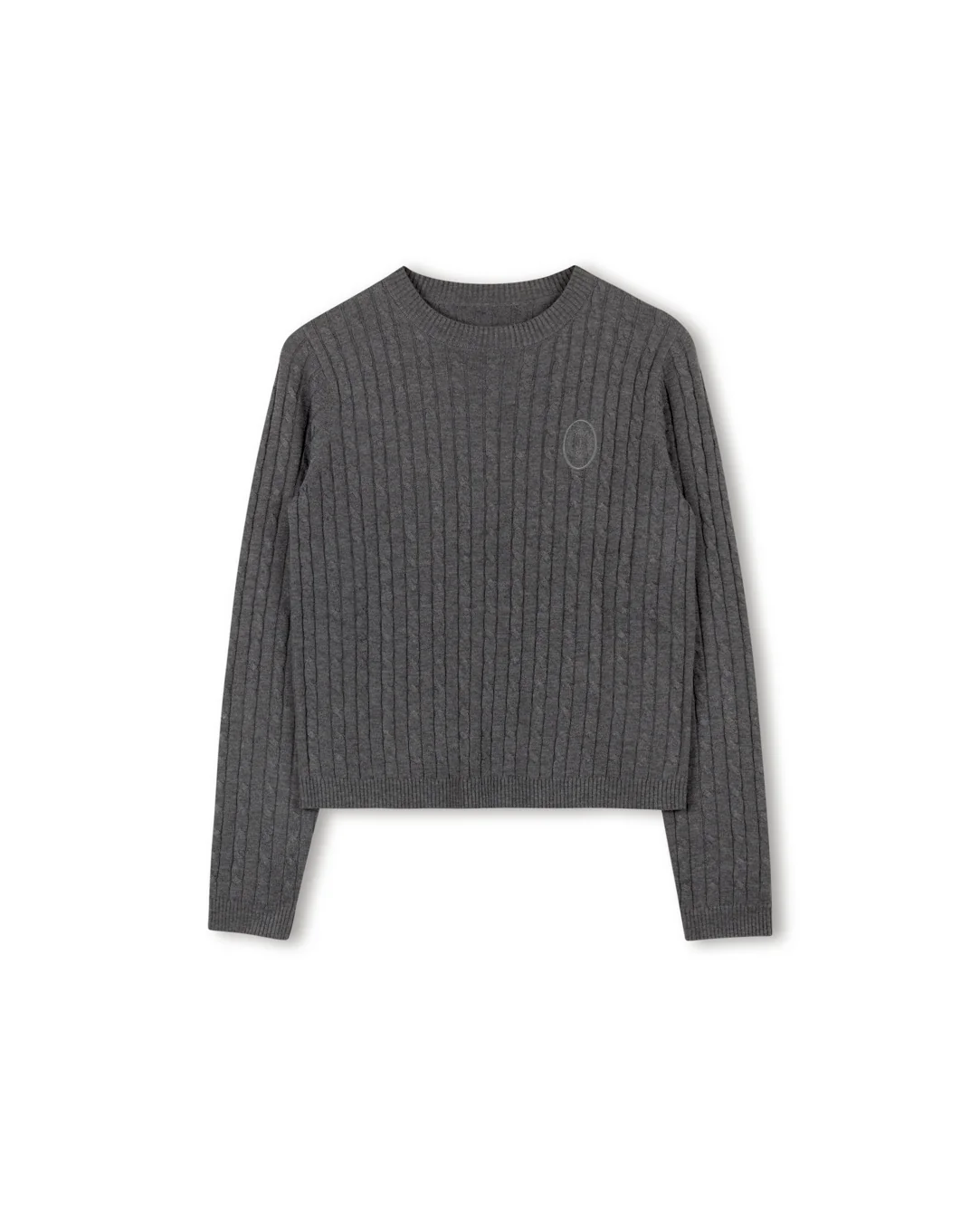 Crest Detailed Cable Knit Sweater - Image 7