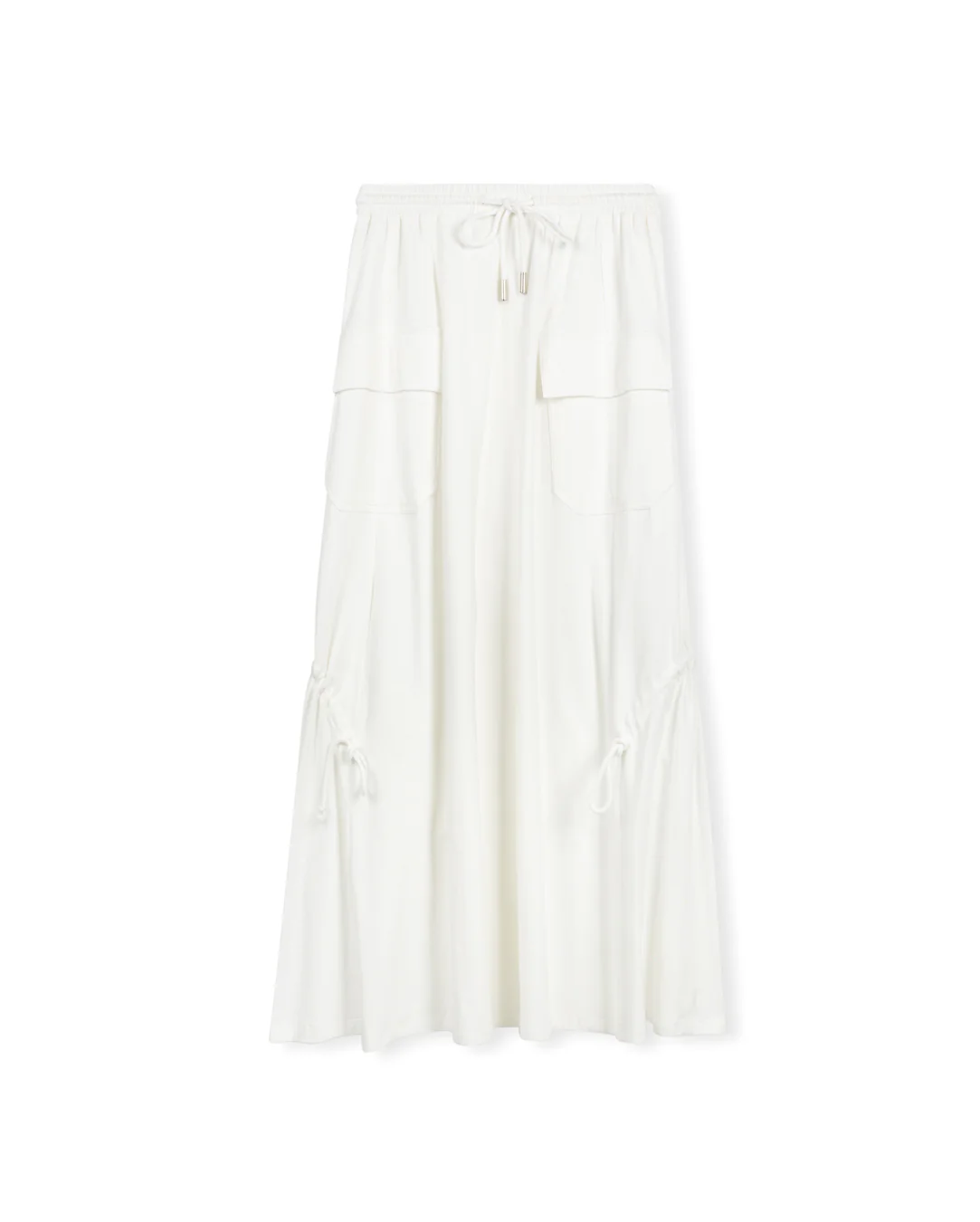 Crinkle Fabric Maxi Skirt