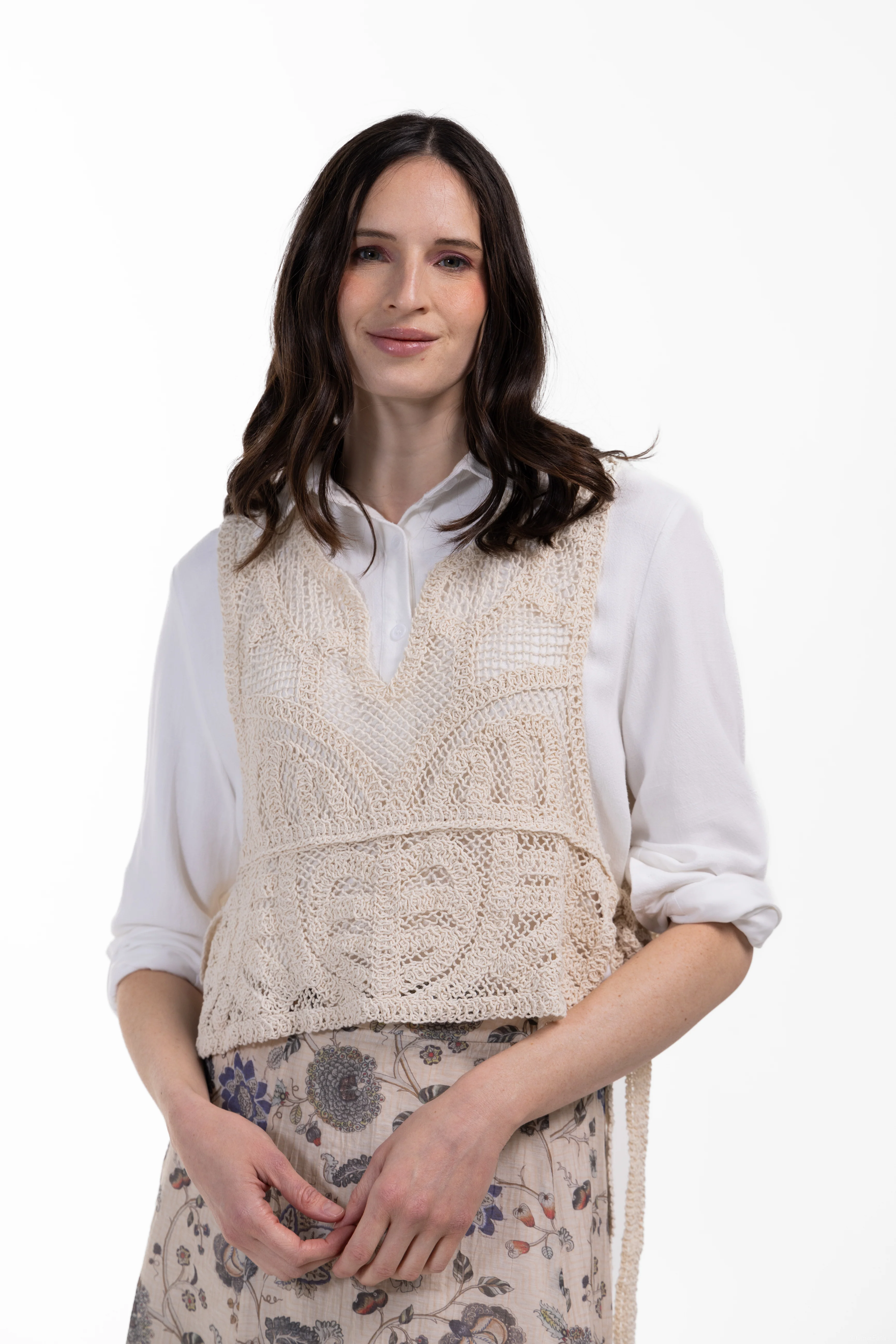Crochet V-neck Vest - Image 2