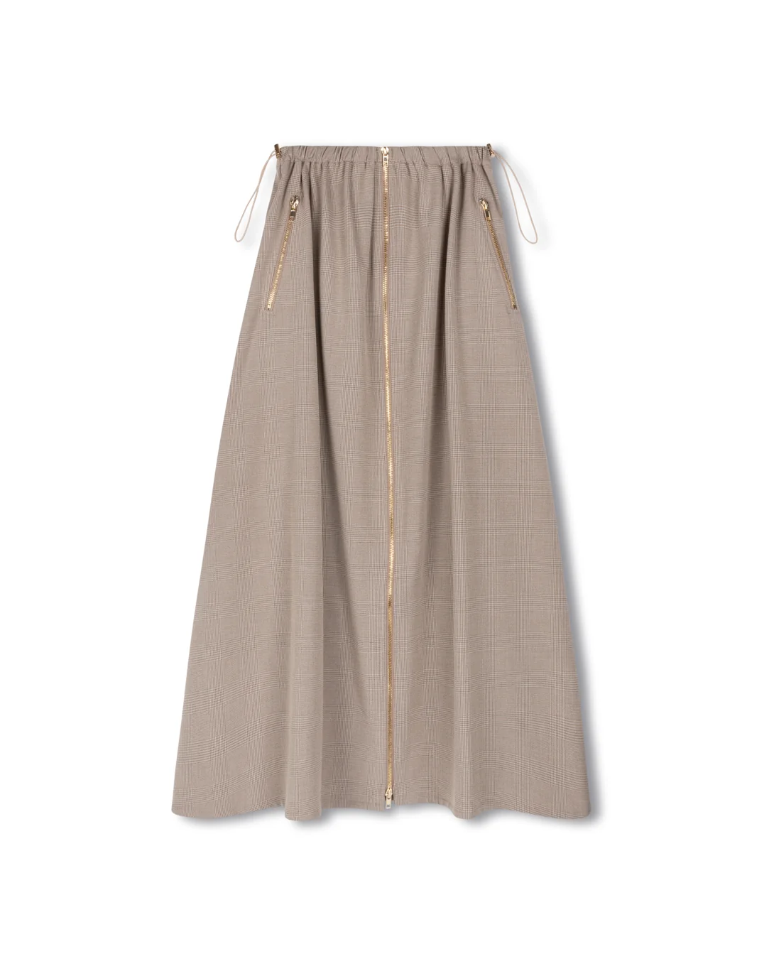 Cupro Zipper Pocket Skirt