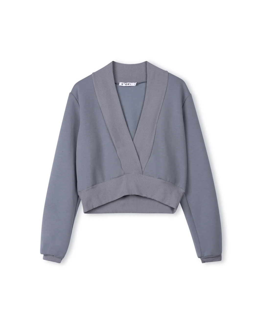 Daisy V -Neck Ribbed Sweatshirt - Image 4