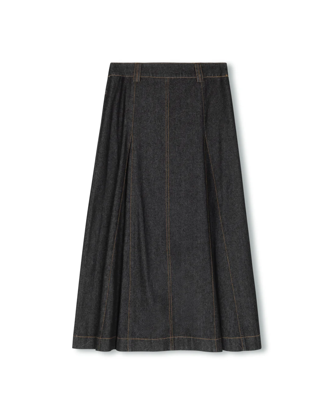 Dark Denim Button Down Skirt - Image 3