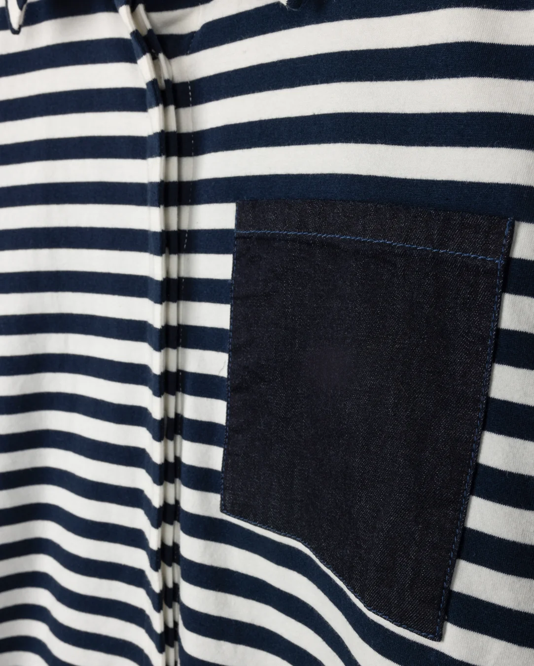 Denim And Jersey Blouse - Image 3
