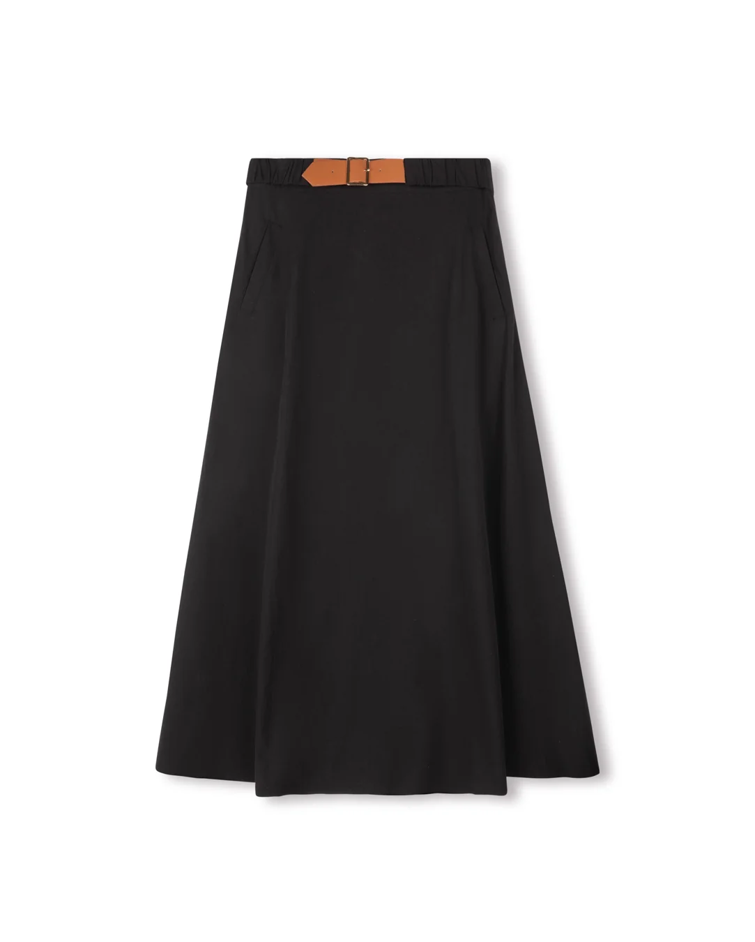 Denim Buckled Skirt - Image 2