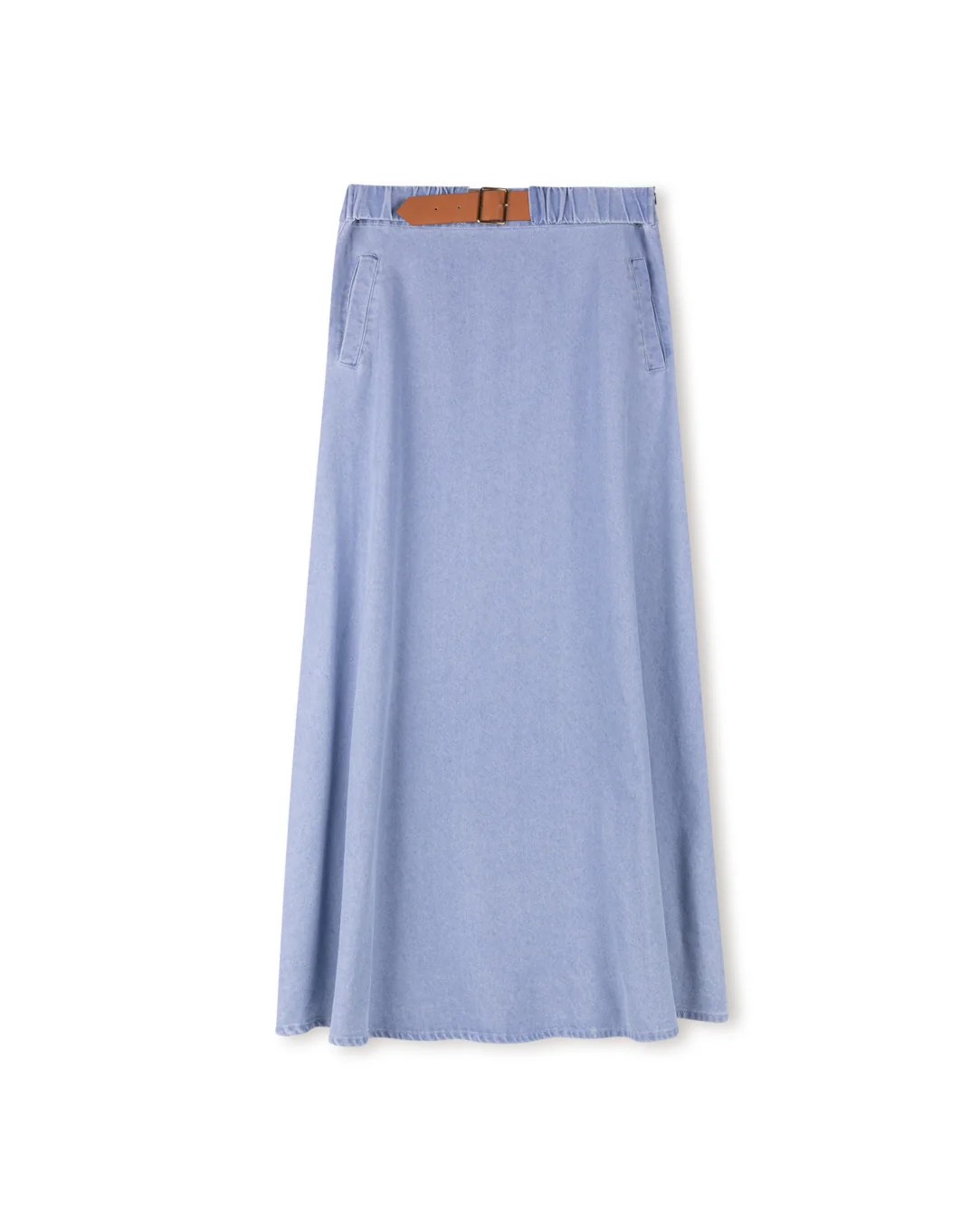 Denim Buckled Skirt - Image 3