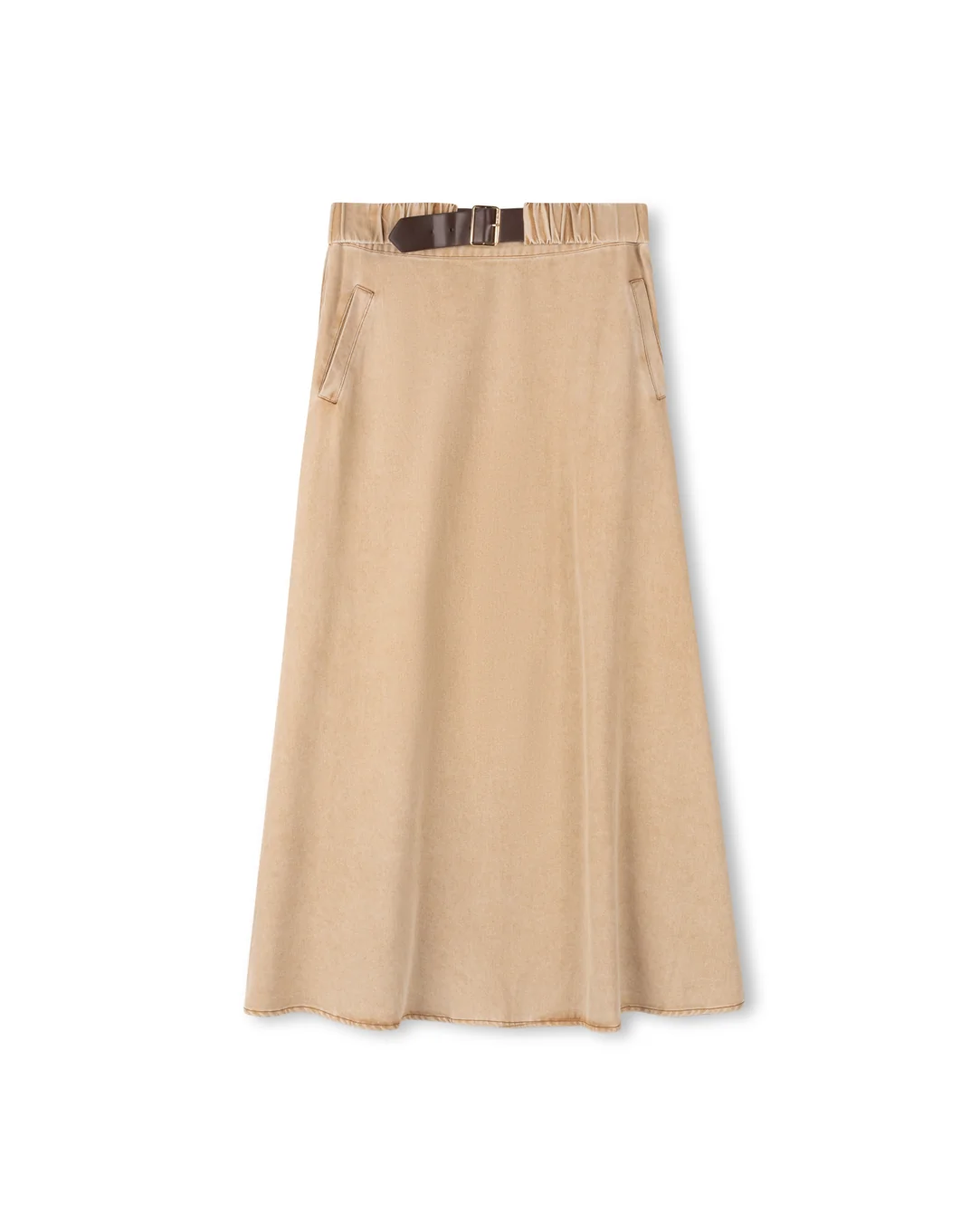 Denim Buckled Skirt - Image 4