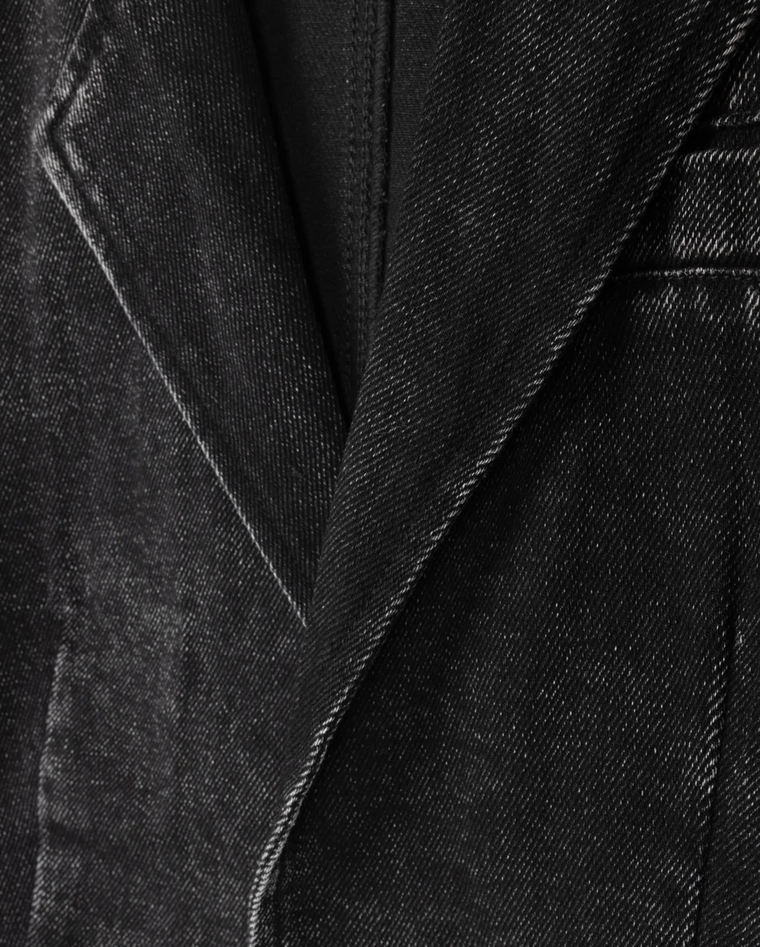 Denim Cropped Blazer - Image 2