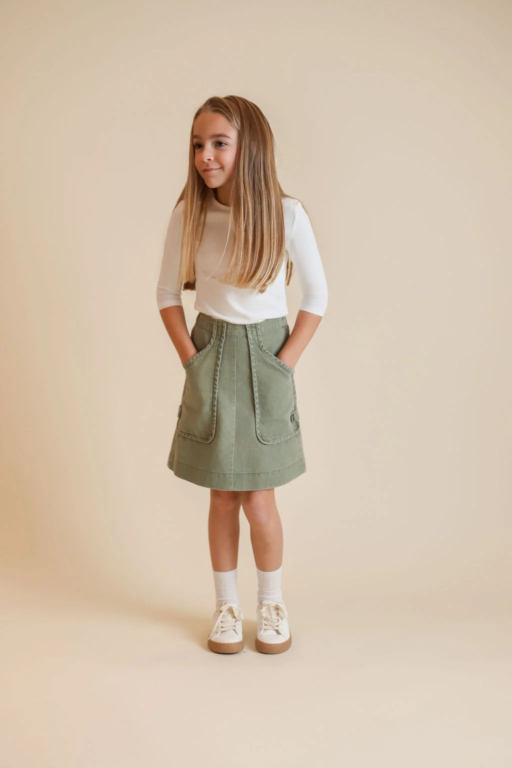 Denim Pocket Detail Skirt - Image 5