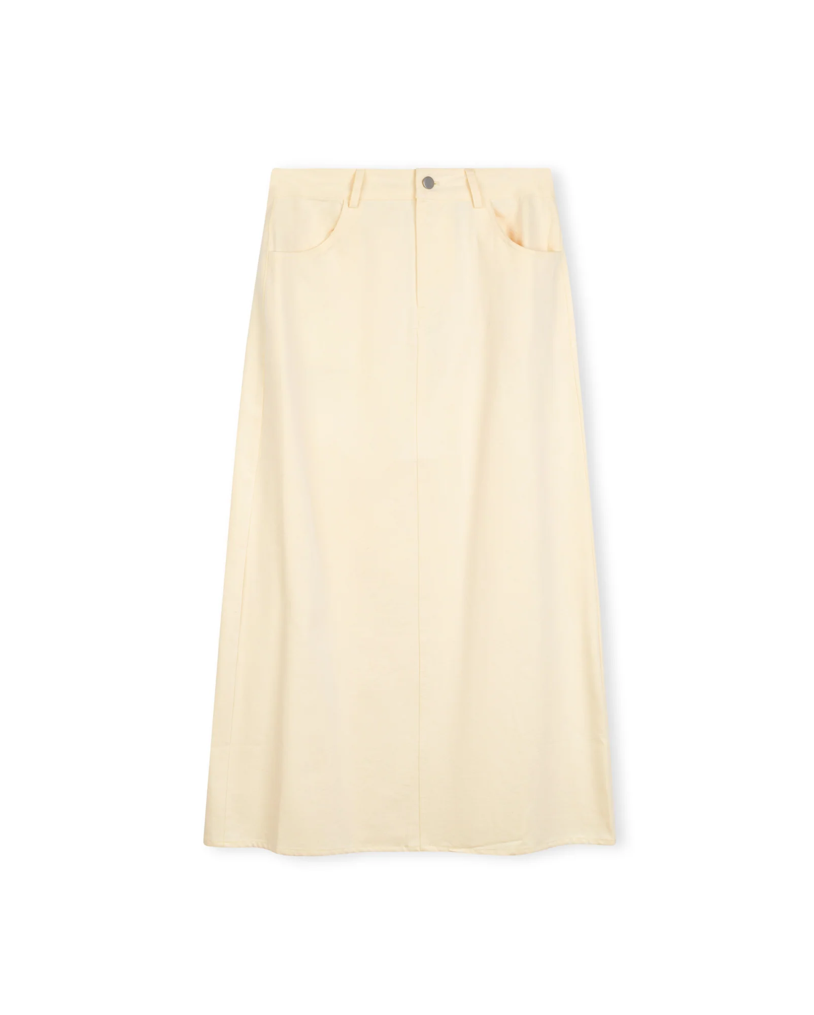 Denim Straight Fly Front Skirt - Image 5