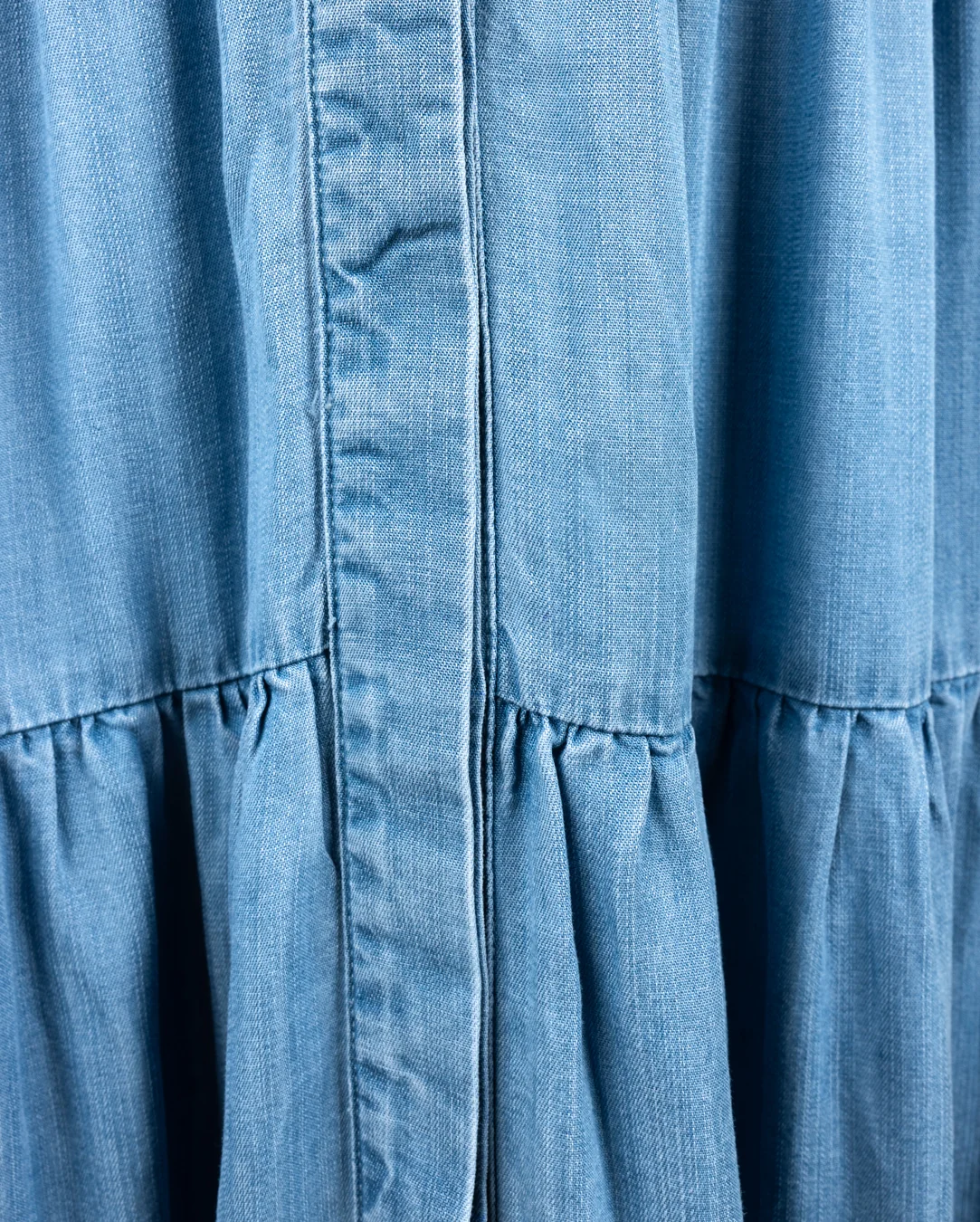 Denim Tiered Dress - Image 2