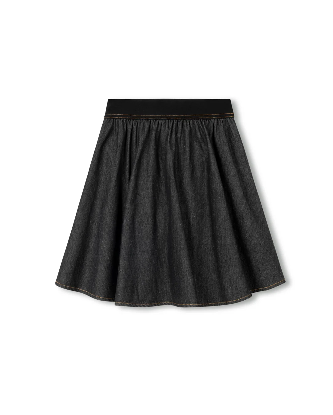 Denim Wide Elastic Band Skirt - Image 5