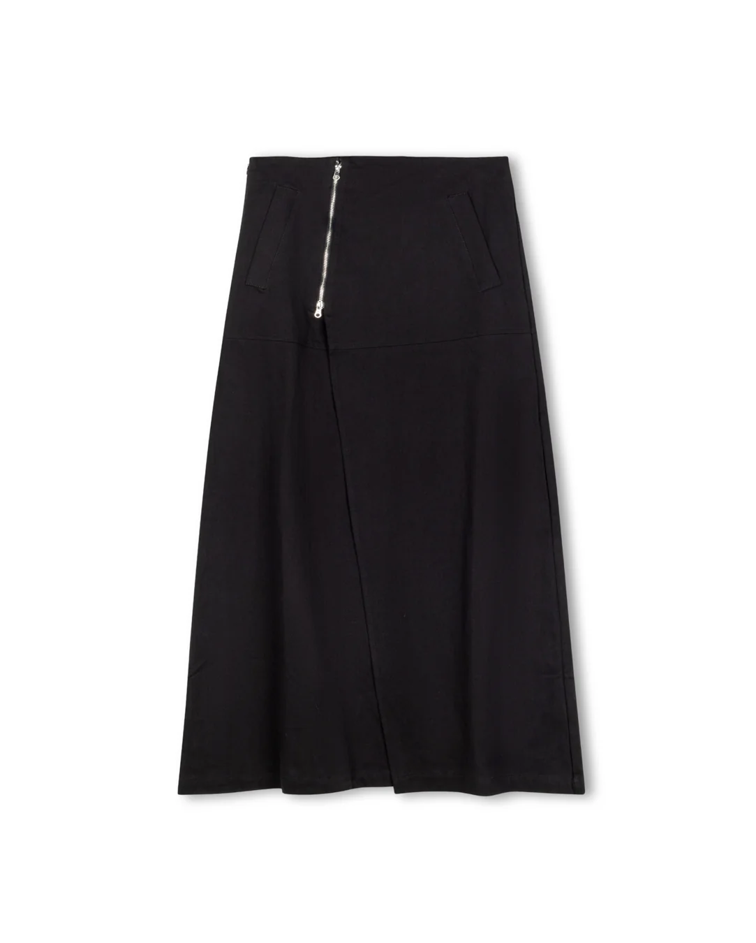 Denim Zipper Maxi Skirt - Image 5