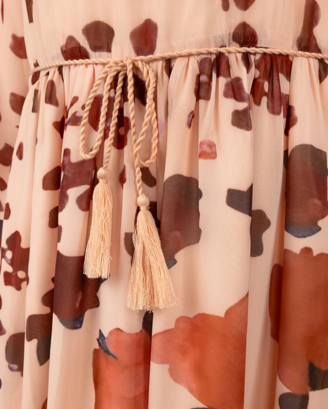 Diagonal Printed Chiffon Dress - Image 2
