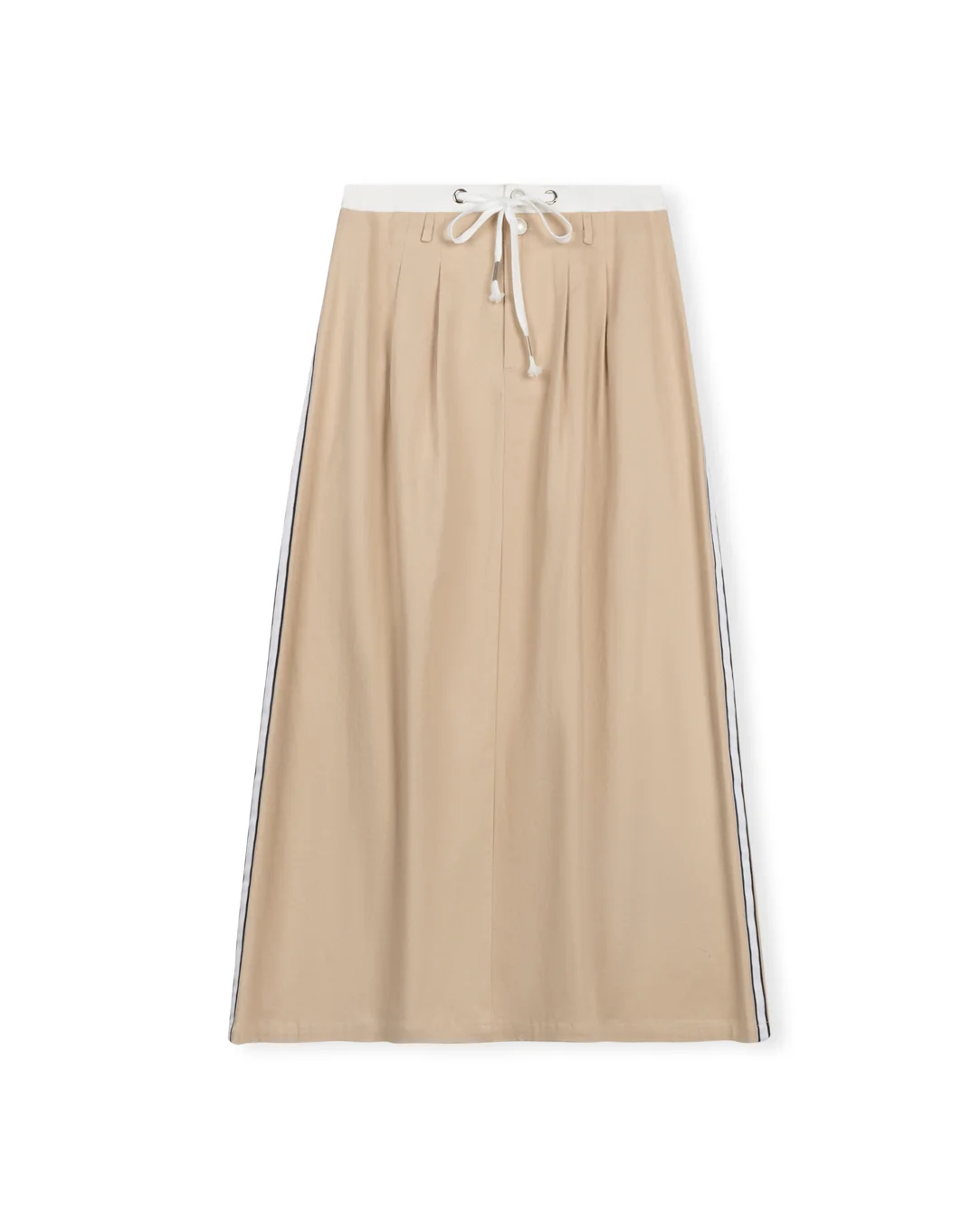Drawstring Pleat Denim Skirt - Image 3