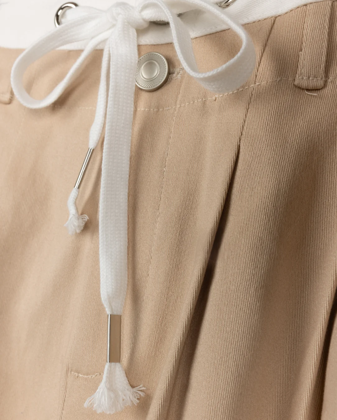 Drawstring Pleat Denim Skirt - Image 4