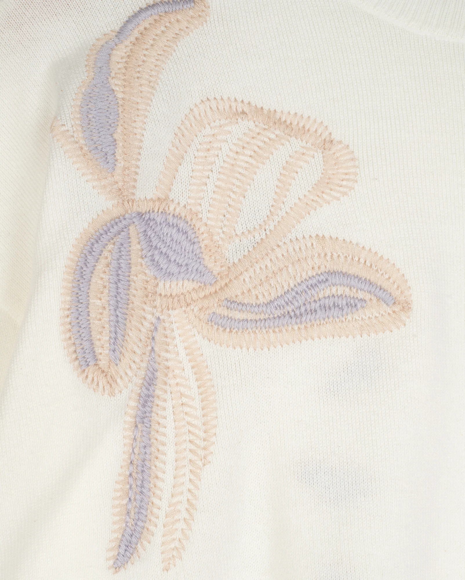 Embroidered Thin Knit Sweater - Image 2