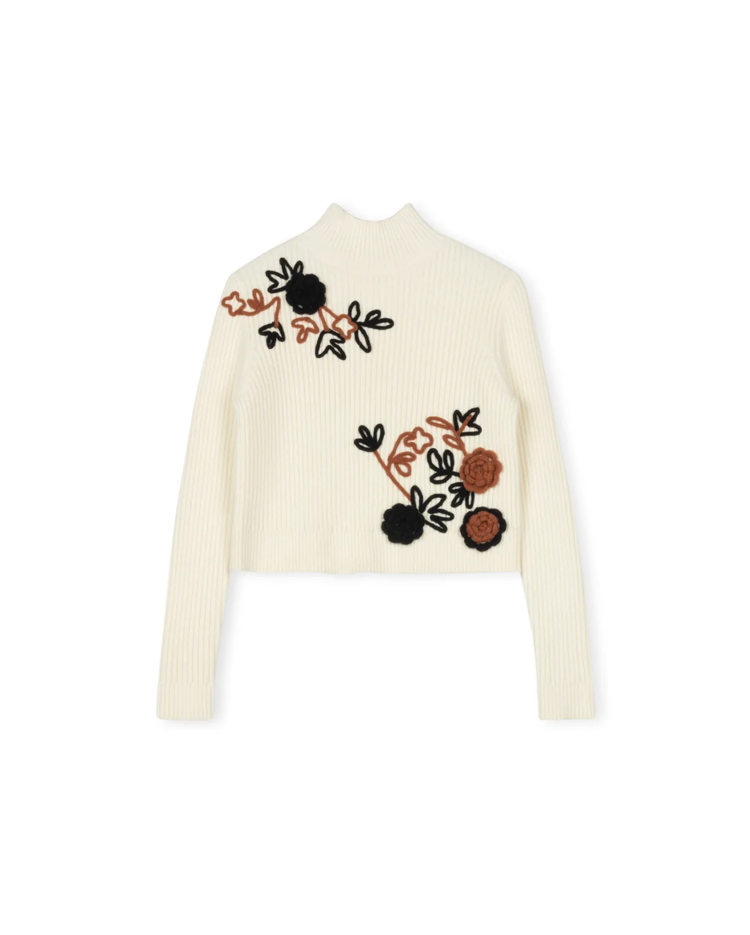 Embroidered Turtleneck Sweater