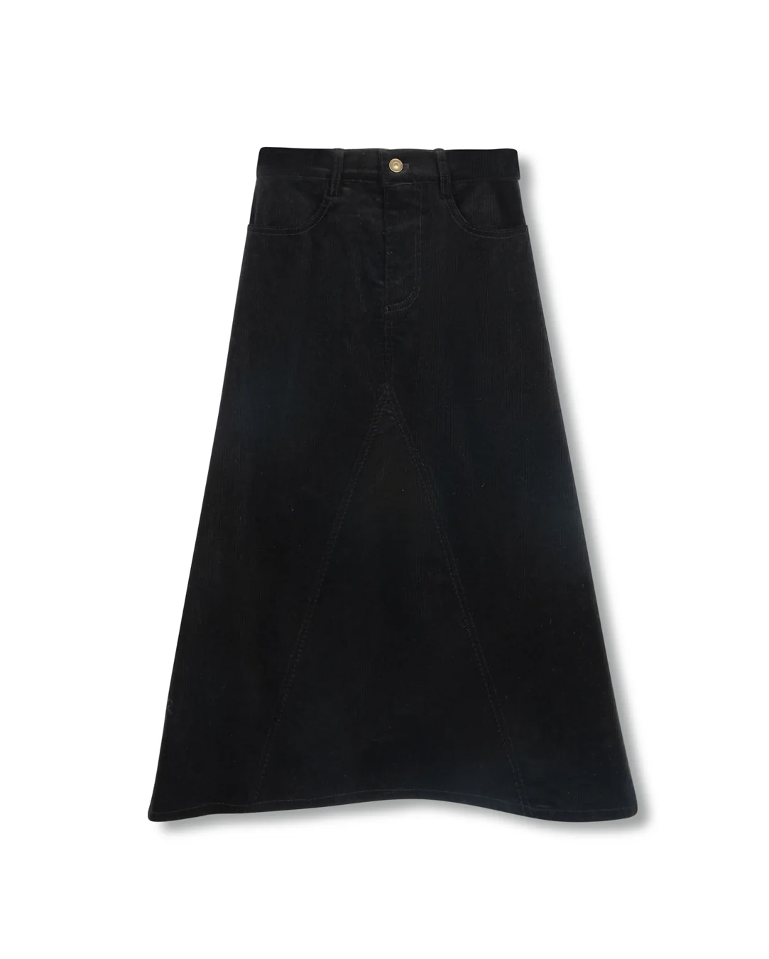 Faint Corduroy Fringe Hem Skirt - Image 3