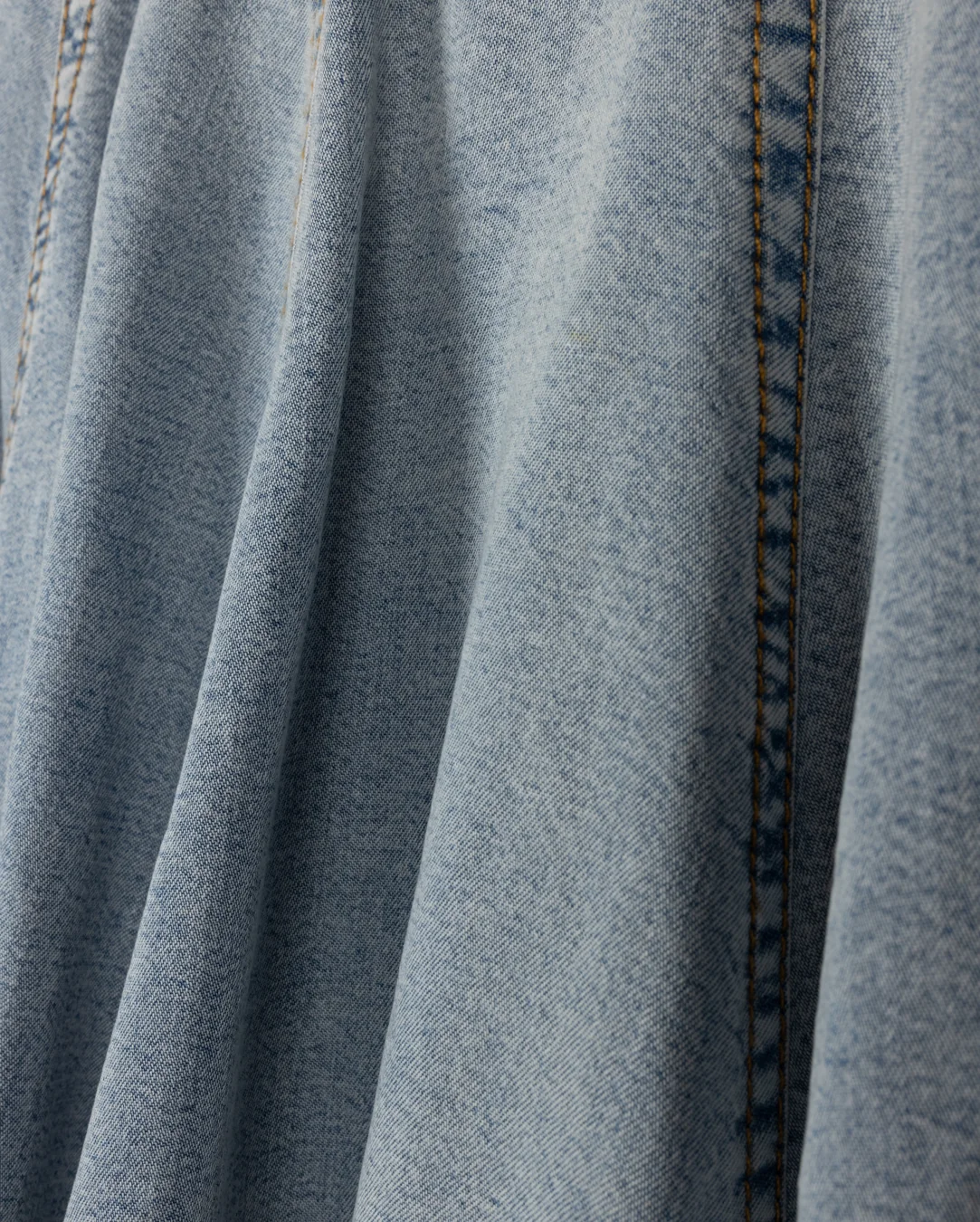Flare Denim Paneled Skirt - Image 2