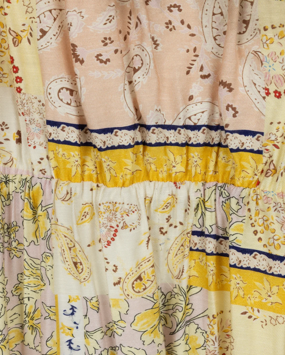 Floral Paisley Printed Waisted Dress - Image 2