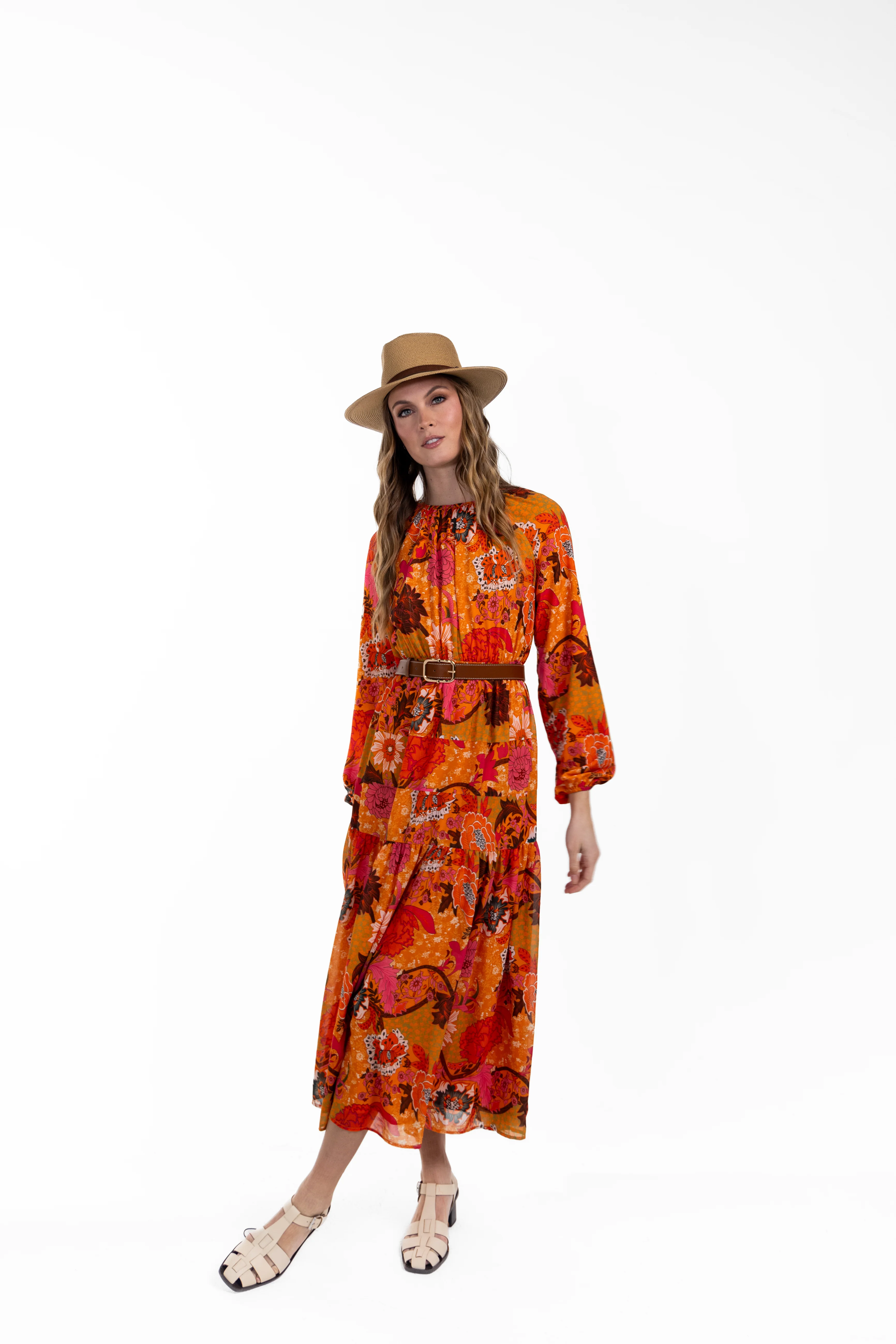 Floral Printed Chiffon Maxi Dress - Image 2