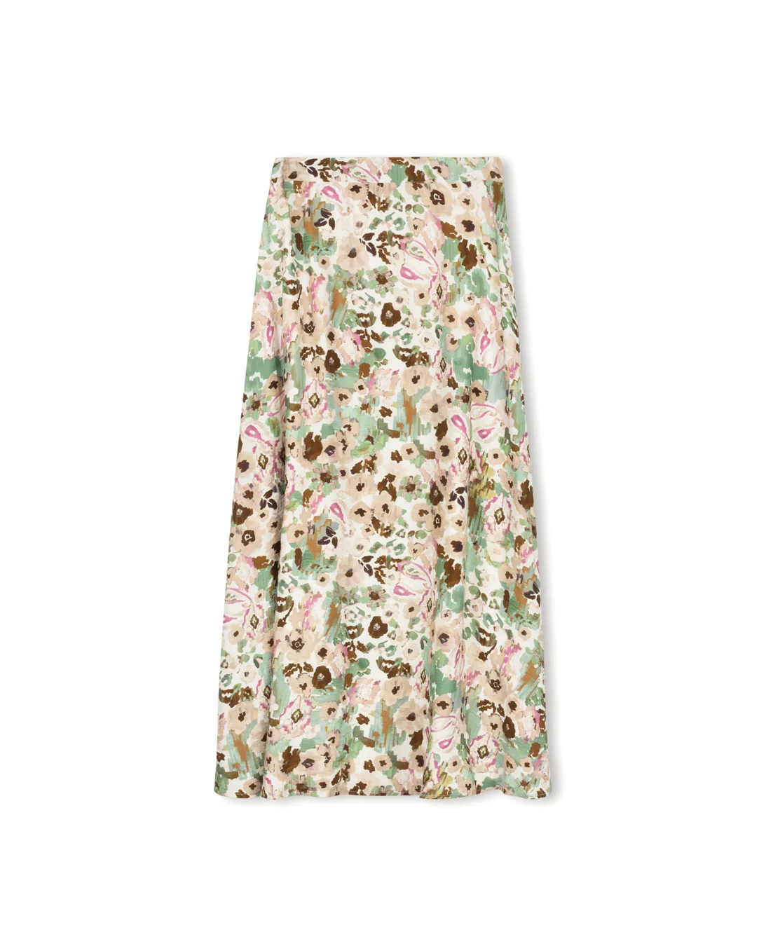 Floral Printed Midi Flared Skirt
