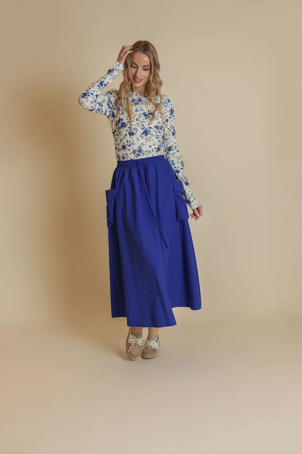 Floral Printed Ribbed Tee - Image 9