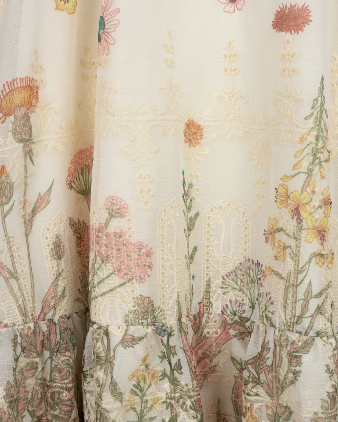 Floral Scatter Embroidery Dress - Image 2