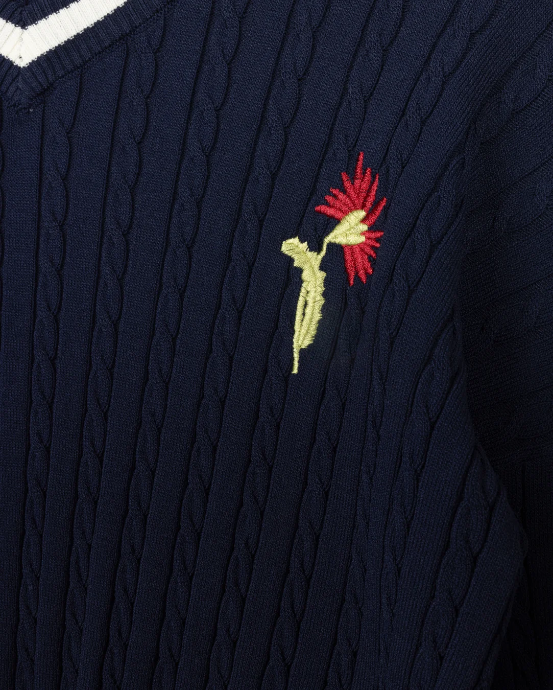 Flower Logo Cable Knit Sweater - Image 2