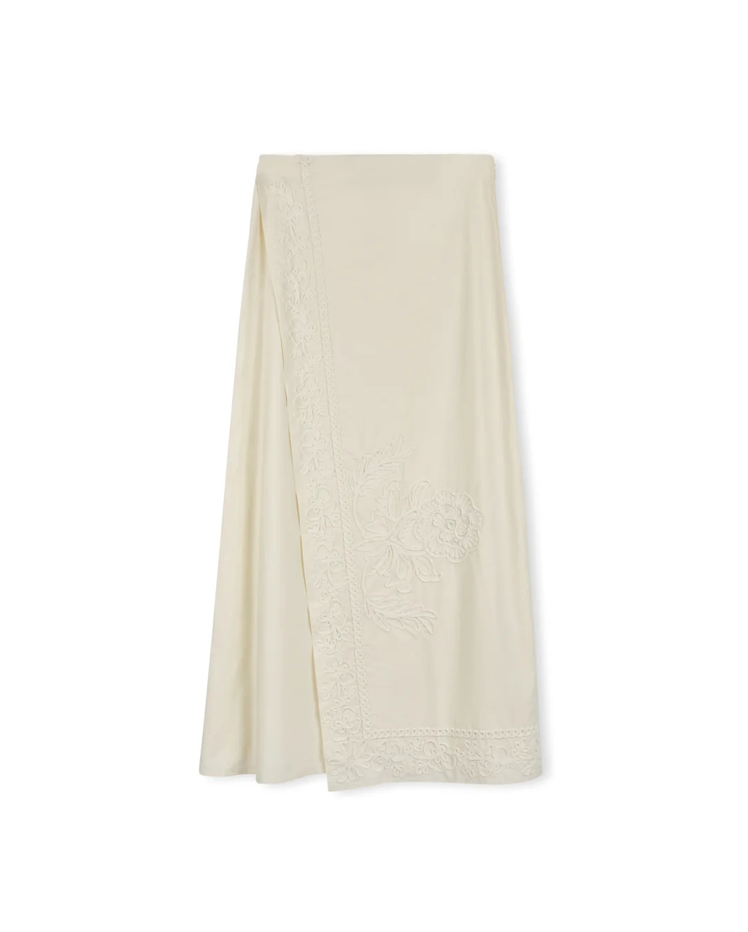 Flower Wrap Embroidered Skirt