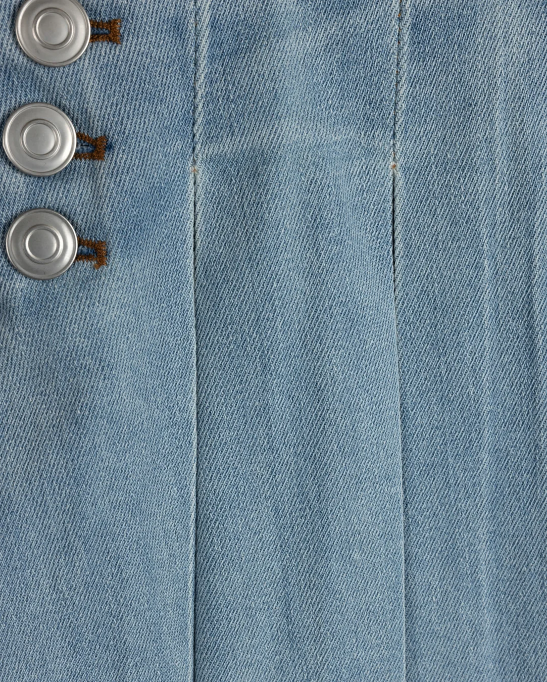 Grace Pleated Stretch Denim Skirt - Image 2
